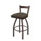 Holland Bar Stool Co 30" Low Back Swivel Bar Stool, Bronze Finish, Canter Earth Seat 82130BZ006 - alternate 1